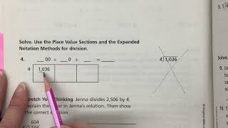 Place Value Sections Method for Division