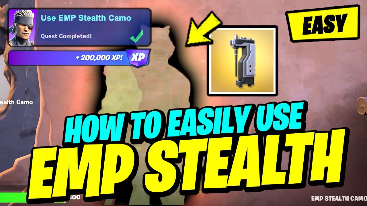 How To EASILY Use EMP Stealth Camo - Fortnite Solid Snake Quest - YouTube