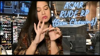 ASMR: 🙄 Super Rude Cashier Does Returns with Gum Chewing + Gum Snapping | Attitude | Typing |