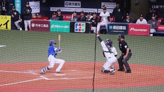 オリックスベンチからの怒号も気にせず、冷静に四球をもぎ取る度会隆輝。横浜DeNAベイスターズ