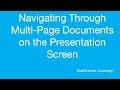 TrialDirector - Navigating Through Multi-Page Documents on the Presentation Screen