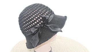 How to knit a summer hollow fisherman hat