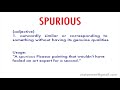 How to Pronounce Spurious