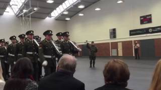 Irish Army soilders graduating