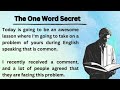 The One Word Secret || Learn English || Graded Reader || Learn English Learning Solution || Level 1