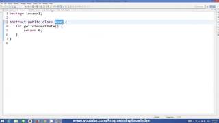 Java Tutorial For Beginners 28 Abstract Methods and Classes