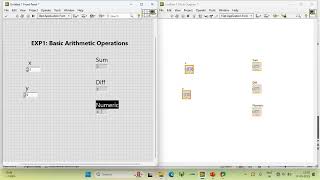 BEC358A|LABVIEW PROGRAMMING BASICS | Exp 1 Basic Arithmetic Operations