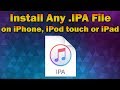 How to Install Any App IPA File on iPhone, iPod Touch or iPad (Without Jailbreak) How to Install Any App IPA File on iPhone, iPod Touch or iPad (Without Jailbreak)