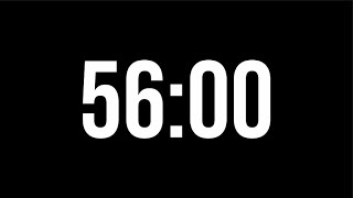 56 Minute Countdown Timer | Minimal