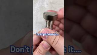 Don’t just twist the nut to remove the washer. Trick Bolt 3. #puzzles