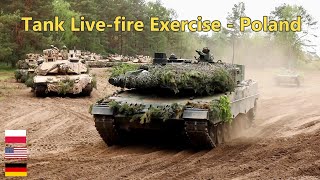 V Corps Tanks from the U.S. and Poland conduct Live-Fire Exercise