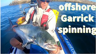 Small boat big fish - offshore Garrick spinning with topwater plugs (2023)