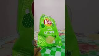 Trying Lay's shapez crispz  || herb and onion flavour 😋🤤 #lays #snacks #asmr