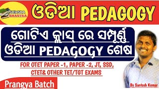 ODIA PEDAGOGY||ଓଡିଆ PEDAGOGY MARATHON CLASS||OTET||JT||SSD||CTET||SANTOSH SIR||