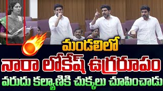 Nara Lokesh Furious in Council 🔥Nara Lokesh Furious on YCP MLC Varudu Kalyani for Fake Allegations