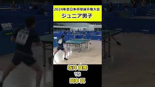 【全日本卓球2024】岡本翼選手の判断力と対応が凄い！！【坂井雄飛vs岡本翼】#shorts #short #卓球#pingpong