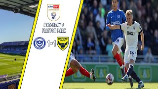 Oxford Get Second Away Point in Another Comeback  - Portsmouth 1 Oxford United 1 Match Overview