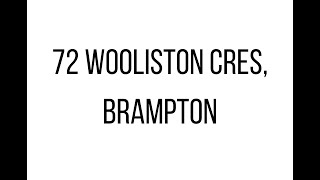 72 Wooliston Cres, Brampton