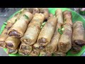 ഇത്രയും ഒരു രുചിയിൽ നിങ്ങൾ spring rolls കഴിച്ചിട്ടുണ്ടോ creamy veg spring rolls crispy u0026 crunchy