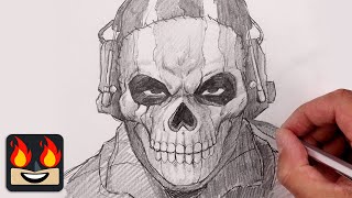 How To Draw Call of Duty Ghost | Sketch Tutorial