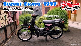 BEBEK BAKAR MURAH SUZUKI RC100 BRAVO 1997 MESIN ENAK, LENGKAP SURAT, KELISTRIKAN NORMAL, UNIT RAPI