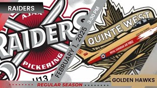 U13 AA AP Raiders vs Quinte West Hawks | February 1, 2025