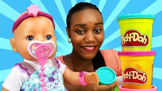 Baby Doll & Play-Doh accessories for a doll - Play baby dolls.