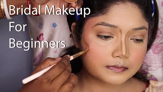 Best Bridal Makeup For Beginners/ Step By Step Bridal Makeup Tutorial / Bridal Makeup For Beginners