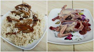 Stuffed pigeons recipe with rice, easy way