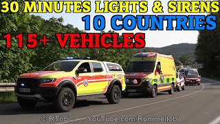 [~115 vehicles] International EMS \u0026 Police Parade with lights \u0026 sirens - Rallye Rejviz 2023, Czechia