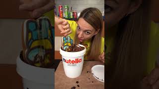 Giant Nutella Chocolate Dipping VS  Among Us - Satisfying