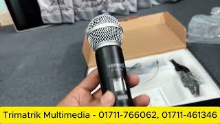 Verbex VT-GLXD4 UHF Wireless Microphone 2 Hand or 1 Hand \u0026 1 Head Tie Call : 01711766062