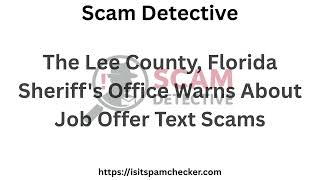 Lee County Sheriff: The $4,890 Job Offer Text Scam Hitting Florida