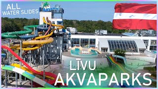 HUGE Water Park in Latvia: Līvu Akvaparks - ALL Water Slides POV