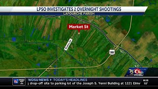 Lafourche Parish Sheriff's Office investigating two shootings