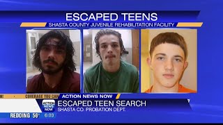 3 teenagers escape from Shasta County Juvenile Rehabilitation Facility