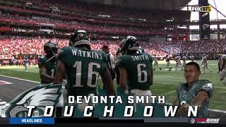 DeVonta Smith Catches TD on FIRST CAREER NFL CATCH