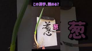 【書道】この漢字は、何と読むでしょうか? （葱）Japanese calligraphy