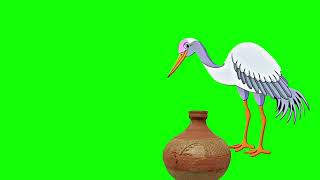 Crane Birds/Green Screen Cartoon/Animal Cartoon/Copyright free(@awgreenscreencartoon  )