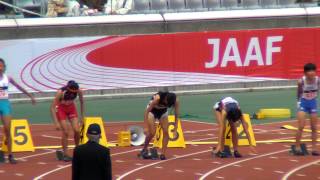 JO陸上 B女子 100m 準決勝-2 2012.10.27