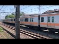 中央線233系t18編成各駅停車高尾行き 967t が豊田～八王子間s字カーブを通過！