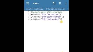 Python Program to find the largest number of three numbers