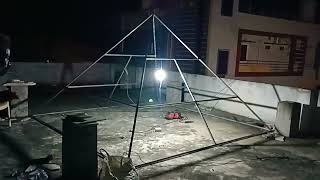 night time doing pyramid structure work 12x12 feet