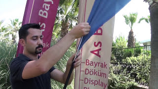 Damla Bayrak Kurulumu Tear Drop Set Up