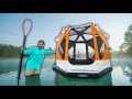 Camping In A $1,000 Inflatable Floating Tent!