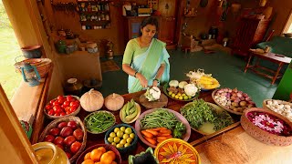 Vegetable Biryani & 2 Veg Recipes || 3 Veg Village Foods Cooking in Village || The Traditional Life