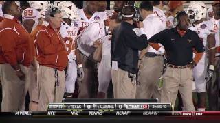 Alabama - Texas 2009 - Colt McCoy hit