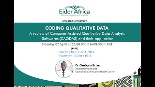 Coding Qualitative Data with Dr. Ombura Brian