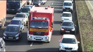 [Rettungsgasse] Einsatzfahrten zu MANV-Alarm auf der A46 bei Erkrath