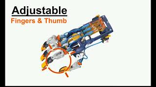 Hydraulics Cyborg Hand DIY Water-Powered Robot Arm Educational STEM Engineering Toys for Kids
